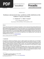 Resilience and Perceived Stress Predictors of Life Satisfaction in The Students of Success and Failure