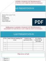 ECE Lab Presentation Details