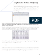 Rumus Excel Menghitung Waktu Jam Menit Dan Detik Durasi PDF