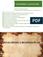 DEVELOPING A BUSINESS PLAN With Addition