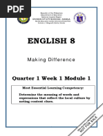 ENGLISH 8 - Q1 - Mod1 - Making Difference PDF