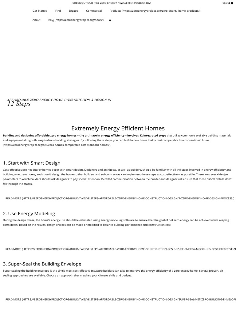 Energy Efficiency in Zero Energy Homes | PDF | Building Insulation | Window