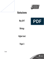 Markscheme: May 2017 Biology Higher Level Paper 3