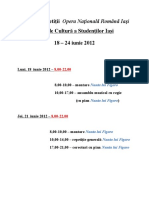 Program Repetiţii ,,nunta Lui Figaro'' Opera Naţională Română Iaşi Casa de Cultură A Studenţilor Iaşi1