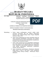 UU No. 2 Tahun 2009 Tentang Lembaga Pembiayaan Ekspor Indonesia