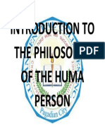 Introduction To The Philosophy of The Huma Person