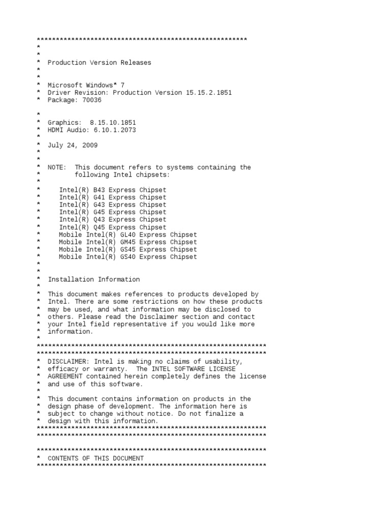 Intel Gm45 Graphics Driver Windows 10