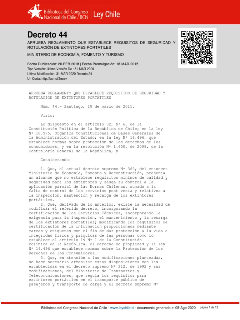 D s 44 requisitos extintores pdf chile naturaleza