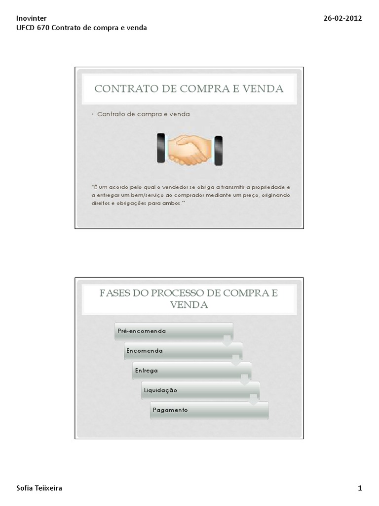 As principais fases do processo de compra e venda e os Incoterms | PDF ...