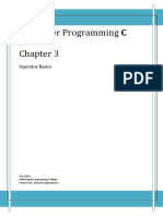 Computer Programming C: Operator Basics