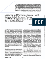 Measuring and Monitoring General Health Status in Elderly Persons: Practical and Methodological Issues in Using The SF-36 Health Survey