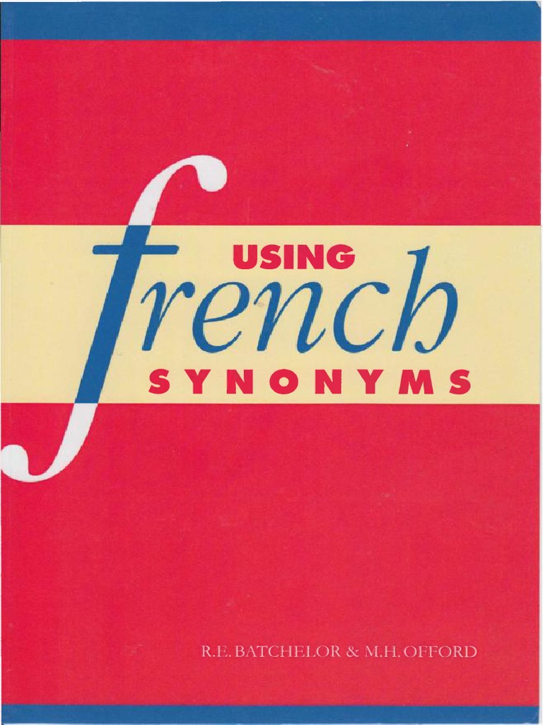 Using French Synonyms PDF, PDF, Verb