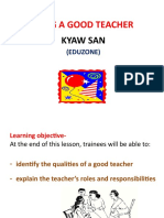 Being A Good Teacher: Kyaw San