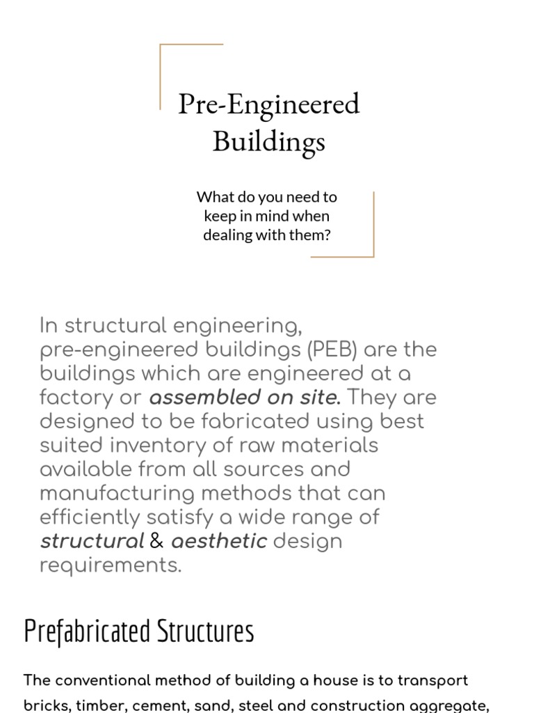 Pre Engineered Buildings Pdf Pdf Concrete Steel