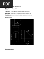Experiment - 3: Aim:-Top View Side View: - Front View