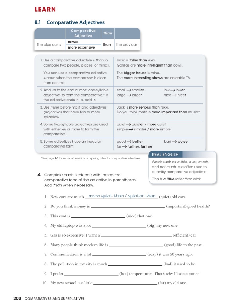 Understanding Comparative Adjectives | PDF | Mount Everest | Adjective