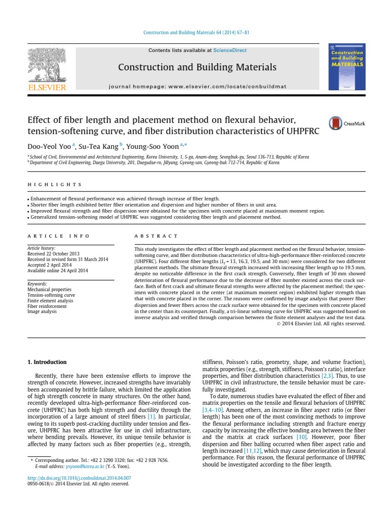 Fiber Length Impact on UHPFRC Flexural Strength | PDF | Strength Of ...
