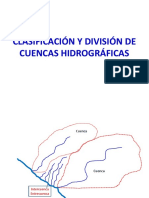 Clasificación y División de Cuencas Hidrográficas