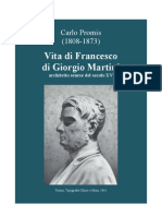 PROMIS Carlo. Life of Francesco Di Giorgio Martini. 1841