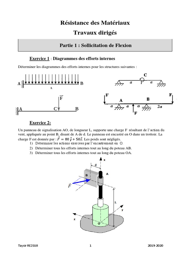 Flexion et Sollicitations en RDM | PDF | Flexion (matériau ...