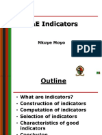 M&E Indicators: Nkuye Moyo