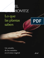 Lo Que Las Plantas Saben. Daniel Chamovitz
