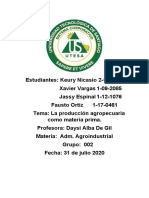 La Producción Agropecuaria Como Materia Prima 1