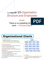Chapter 23-: Organisation Structure and Employees