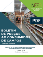 Boletim de Preços ao Consumidor de Campos, RJ, agosto, v.4 n. 8, 2020