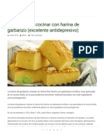 10 Formas de Cocinar Con Harina de Garbanzo Excelente Antidepresivo PDF