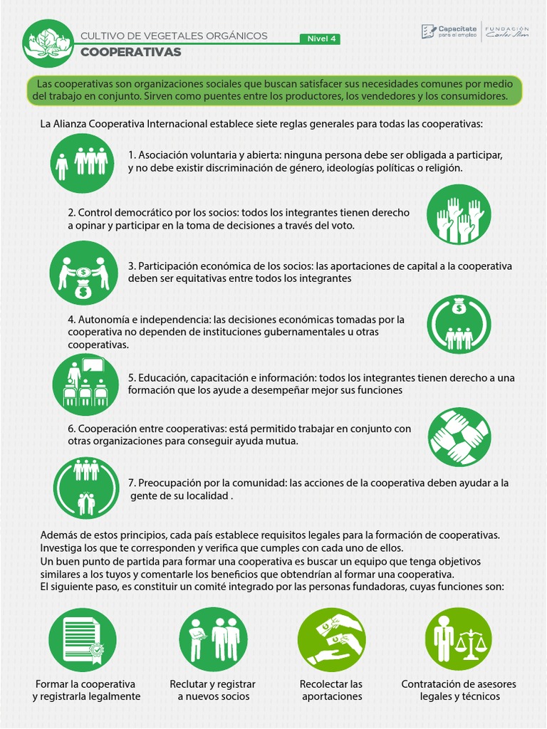 Requisitos y pasos para crear cooperativas | PDF | Cooperativa | Democracia