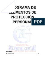 Programa de Elementos de Proteccion Personal