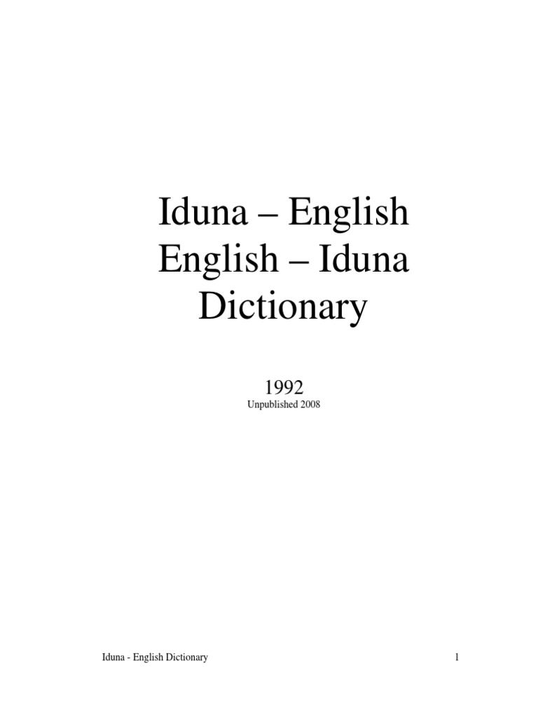 Iduna English English Iduna Dictionary Trees Nature