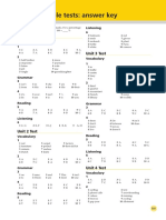 Photocopiable Tests: Answer Key: Unit 1 Test