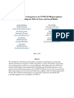 COVID-19 Misinformation Linked to Risk Perceptions and Social Distancing