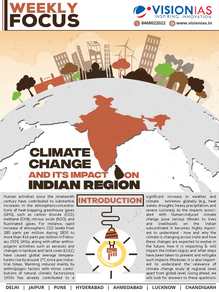 Climate Change Impacts on India | PDF | Global Warming | Particulates