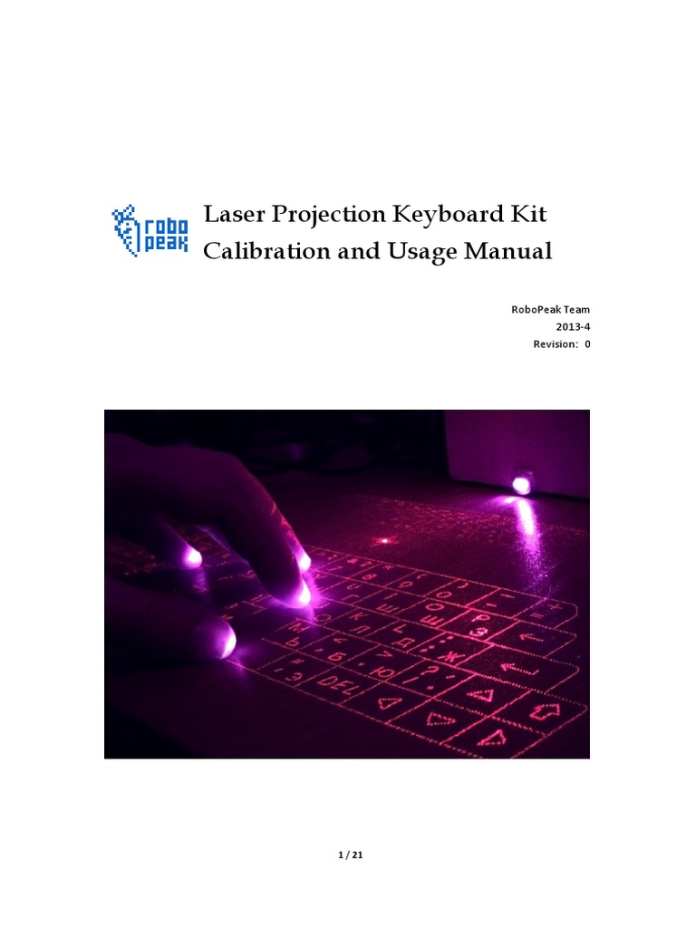 Laser Projection Keyboard Kit Calibration and Usage Manual RoboPeak