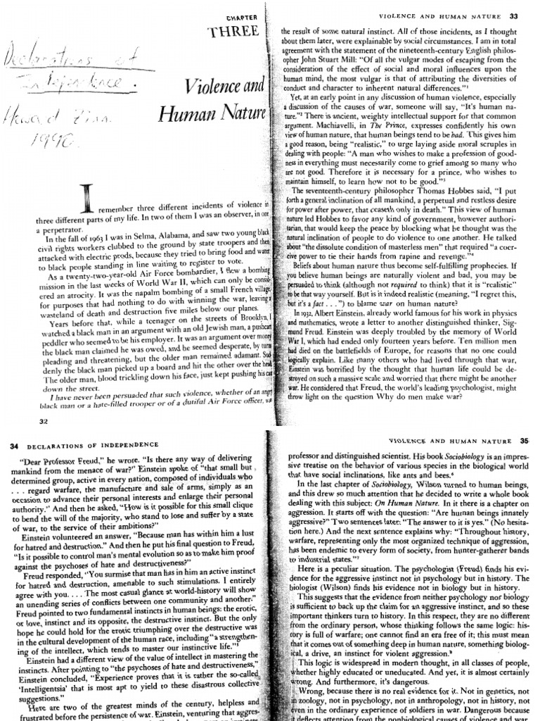 Violence and Human Nature | PDF
