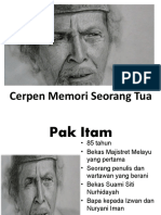 Nota Cerpen Memori Seorang Tua