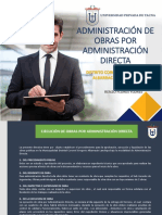 Directiva para Ejecución de Obras Por Administración Directa