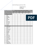 Formulir Food Frequency Questioinaire