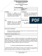 Guía de aprendizaje sobre la Constitución Política de Colombia