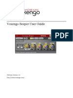 Voxengo Beeper User Guide: Software Version 2.6