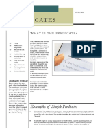 Predicates: Examples of Simple Predicates