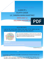 I.E.D.Rafael Pombo-Sopo: Guide #5 Eighth Grade Lic. Sandra Maria Martinez