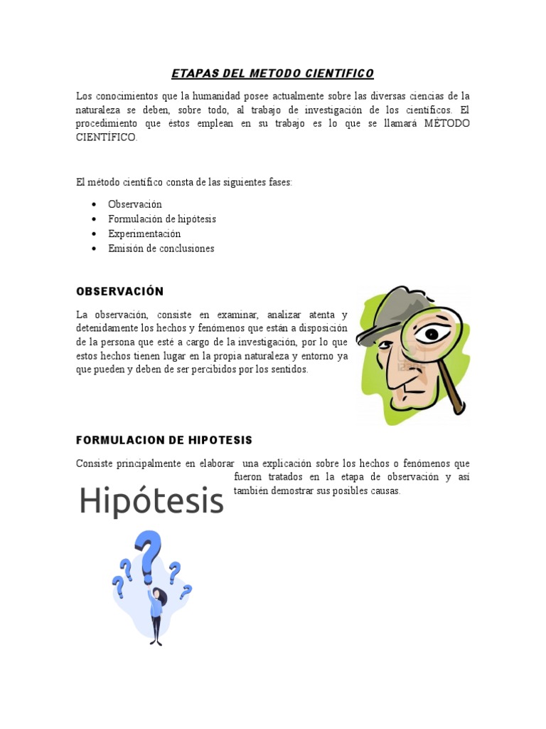 Etapas Del Metodo Cientifico | PDF | Método científico | Teoría