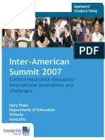 Inter-American Summit 2007: Conflict Resolution Education: International Innovations and Challenges