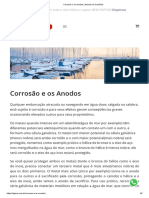 Corrosão e Os Anodos - Anodos de Sacrifício PDF