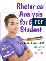 Rhetorical Analysis For Every Student October 18 2019 NEW RUBRIC PDF