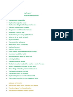 Intermediate Talk for 1 minute topics